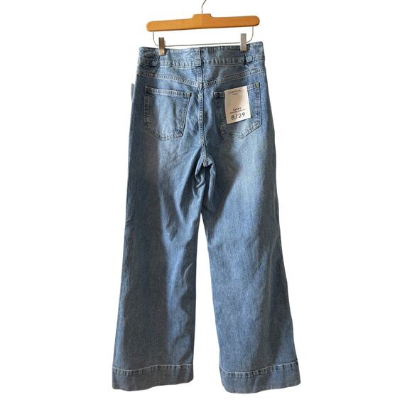 Habitual Shay High Rise Wide Leg Denim Jeans Light Wash 29 - Picture 5 of 8